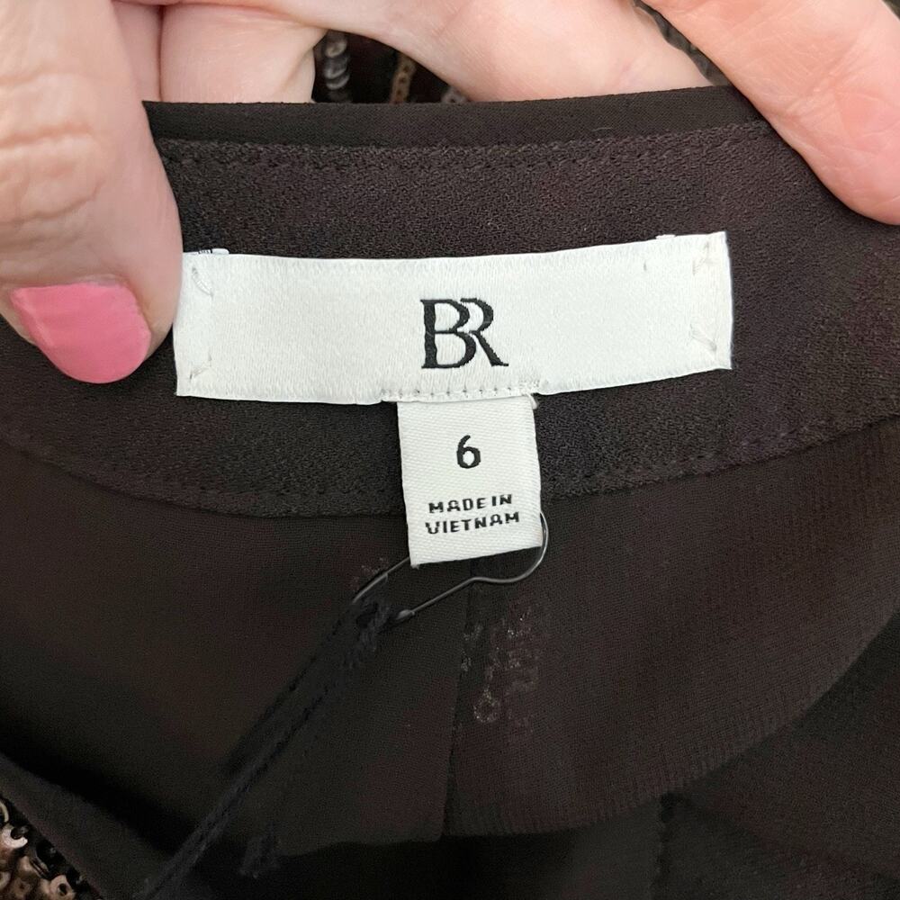 Banana Republic Wide Leg Sequin Pants in Dark Brown - Picture 7 of 9
